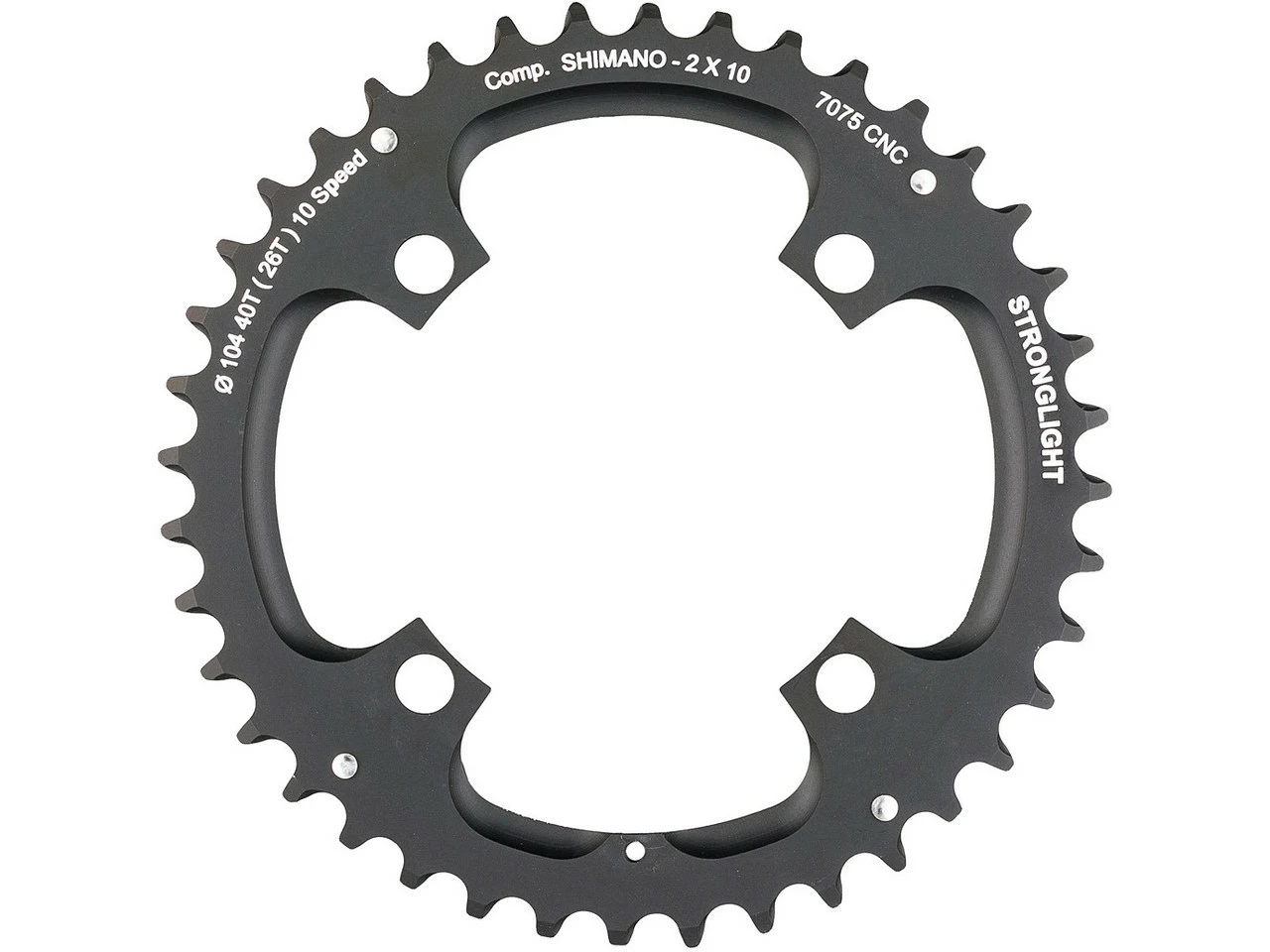 Stronglight Kettenblatt Shimano 10-fach, 4-Arm, 104 Mm Lochkreis 3 Stronglight Kettenblatt Shimano 10-fach, 4-Arm, 104 Mm Lochkreis