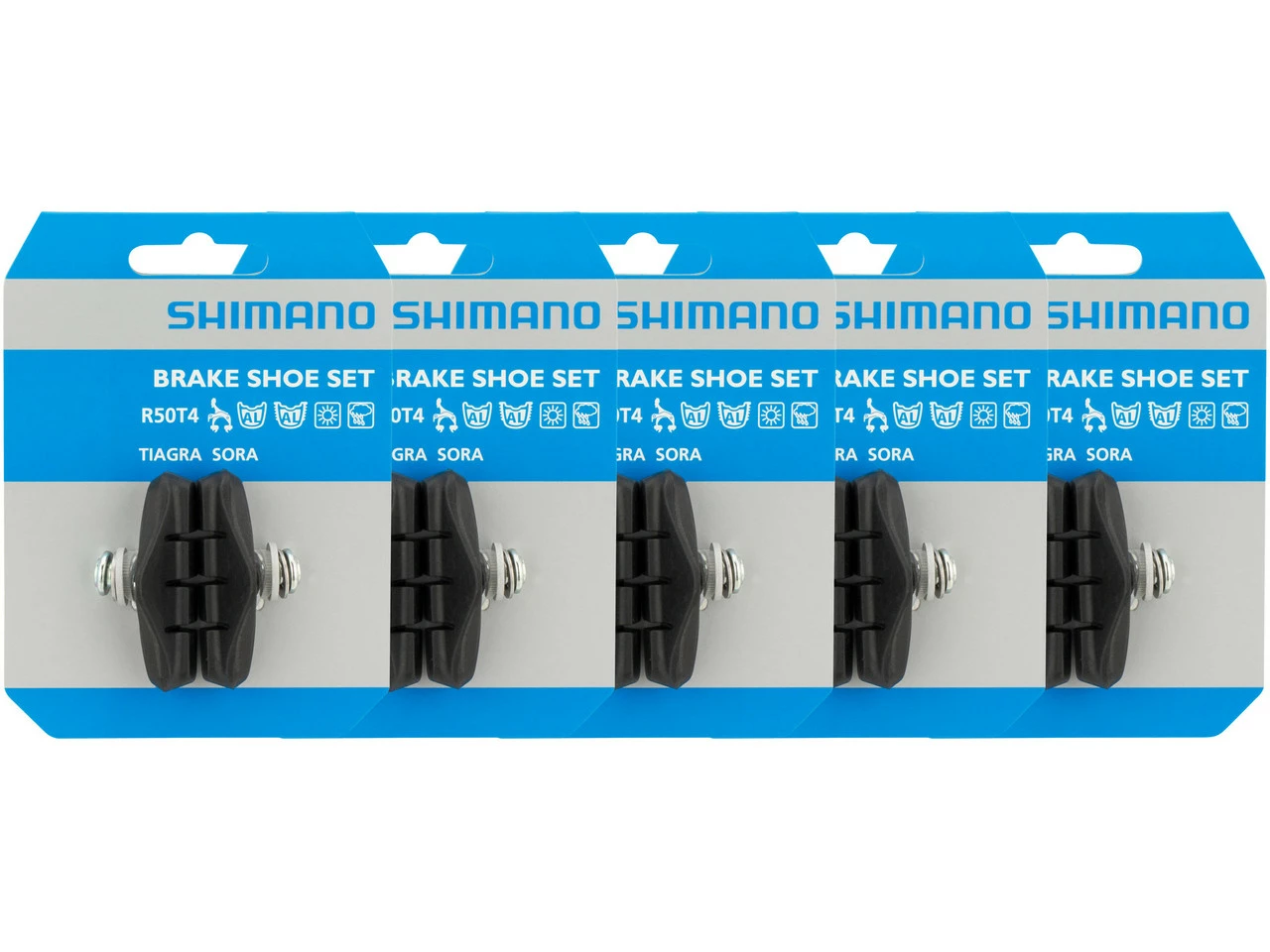 Shimano Bremsschuhe R50T4 Für Tiagra, Sora - 5 Paar 6 Shimano Bremsschuhe R50T4 Für Tiagra, Sora - 5 Paar – Bild 4