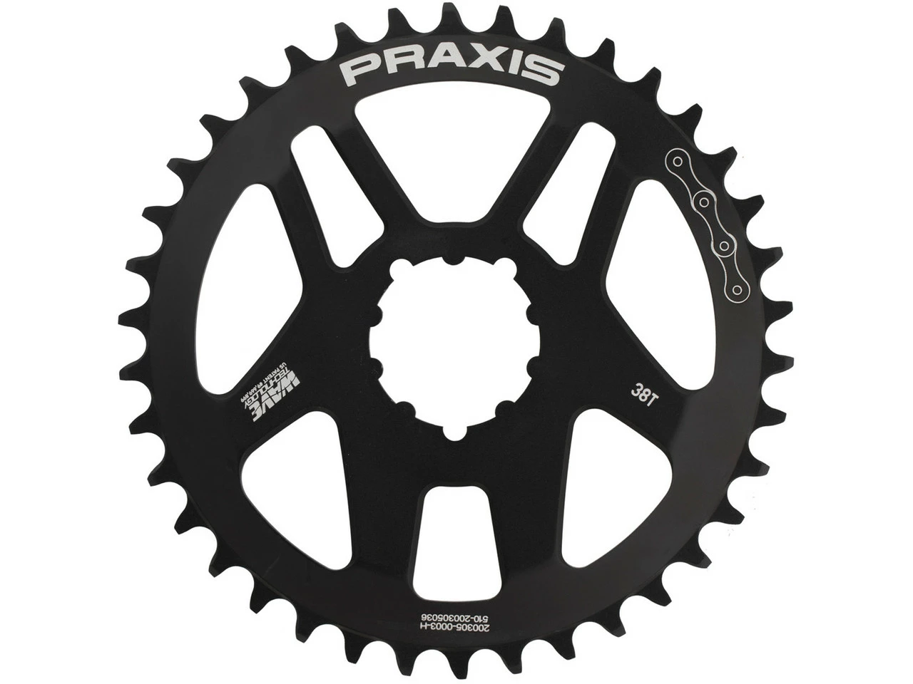 Praxis Works DM 3-Bolt Road Wave Tech Kettenblatt Direct Mount 3 Praxis Works DM 3-Bolt Road Wave Tech Kettenblatt Direct Mount