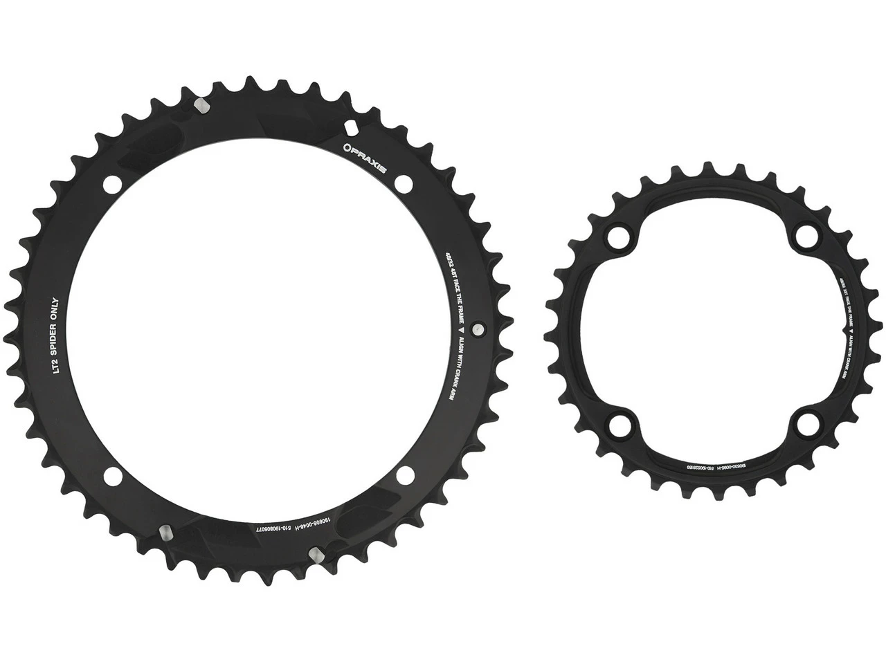 Praxis Works X-Rings Road Kettenblatt-Set, 4-Arm, 160/104 Mm Lochkreis 4 Praxis Works X-Rings Road Kettenblatt-Set, 4-Arm, 160/104 Mm Lochkreis – Bild 2