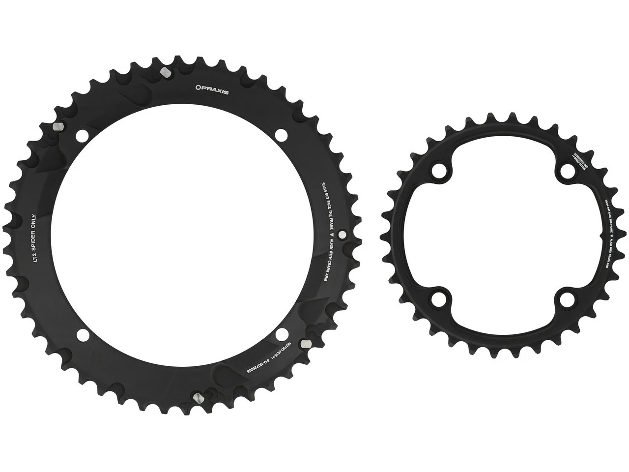 Praxis Works X-Rings Road Kettenblatt-Set, 4-Arm, 160/104 Mm Lochkreis 6 Praxis Works X-Rings Road Kettenblatt-Set, 4-Arm, 160/104 Mm Lochkreis – Bild 4